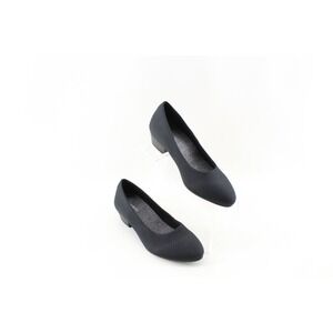 Baubax Black Bamboo Fabric Dressy Heels Pumps Merino Wool Insoles Size 7 US